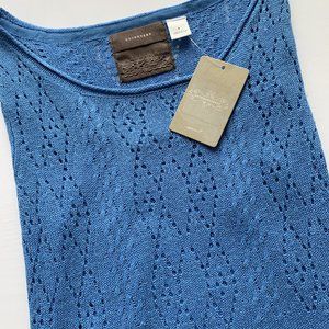 Guinevere Blue Pointelle Pullover